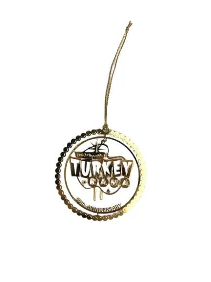 Turkey Rama McMinnville OR 50th Anniversary Brass Ornament Nation's Treasures
