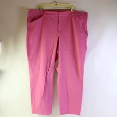 Old Navy Pixie High Rise Secret-Slim Pockets Pink Pants Sz 24 Plus Long 