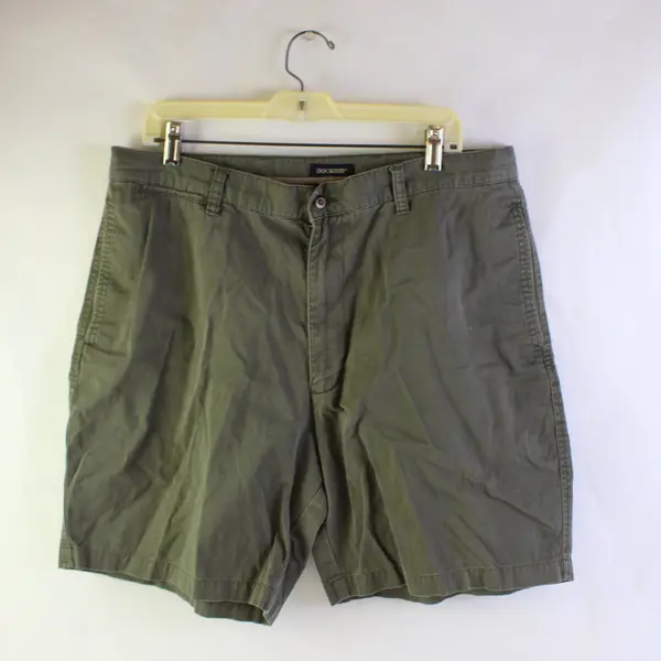 Dockers Khaki Shorts Olive Green Men’s 38 100% Cotton