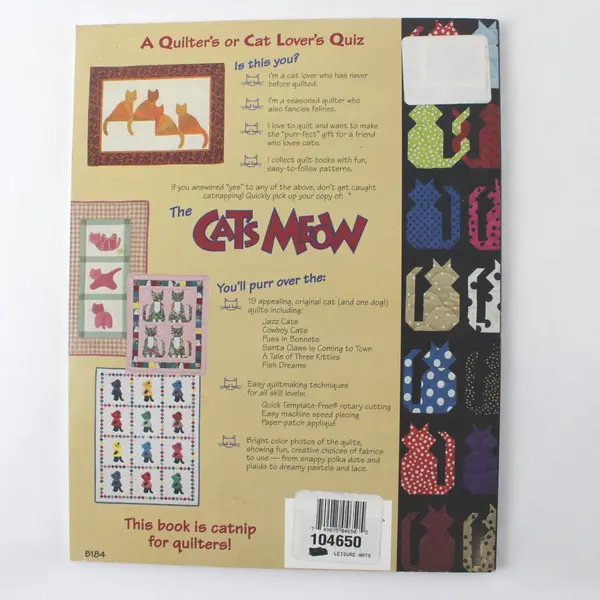 Vintage The Cat's Meow SC Quilting book 1994, Janet Kime #B184