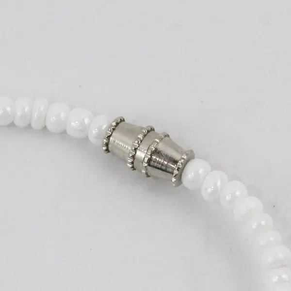 Vintage Glass Beaded Braid Twist Necklace 22"
