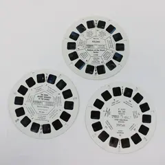 Lot of 3 View-Master Reels 7 Wonders Iceland Wales RP-1001 A0852 C3352
