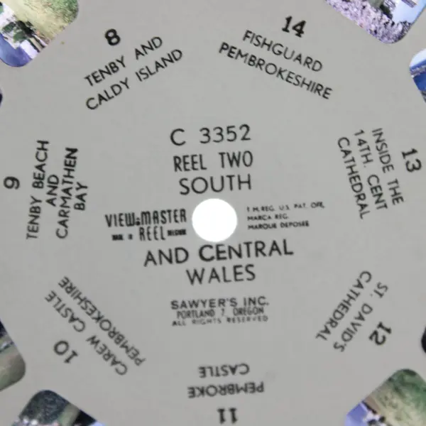 Lot of 3 View-Master Reels 7 Wonders Iceland Wales RP-1001 A0852 C3352