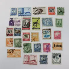 Lot of 26 Colombia 1920s-1960s Used Stamps