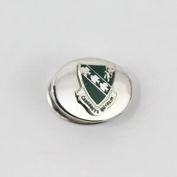 Cargoneek Guyoxim 147th Regiment Green Enamel Silver-Tone Clip