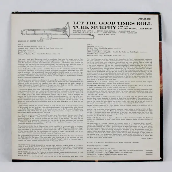 Turk Murphy Let The Good Times Roll Earthquake McGoon's LPM-2501