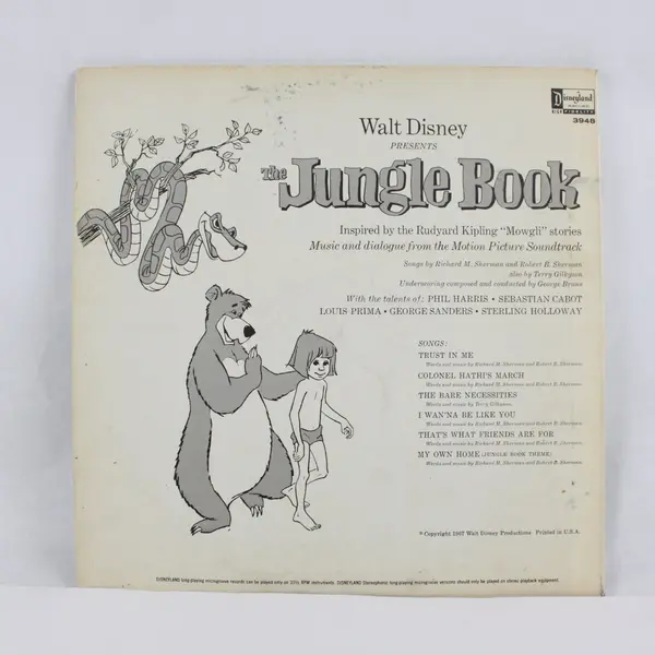 Walt Disney The Jungle Book Storybook LP Set ST-3948 Disneyland