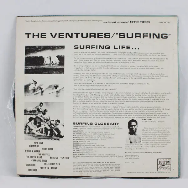 The Ventures Surfing LP 12" Vinyl Dolton BST-8022