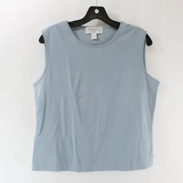 Casual Corner Annex Light Blue Tank Women Size L Petite Sleeveless
