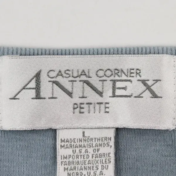 Casual Corner Annex Light Blue Tank Women Size L Petite Sleeveless