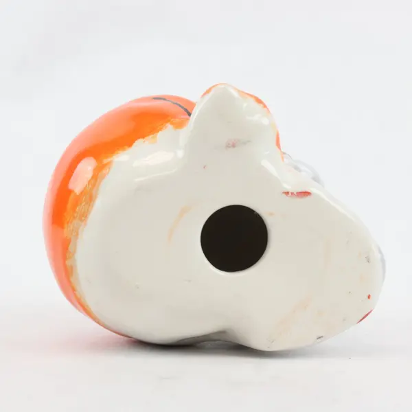 Ceramic Pirate Skull Halloween Decoration Small Multicolor Hand Painted