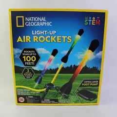 National Geographic Light-Up Air Rockets STEM Toy Foot Pump S110