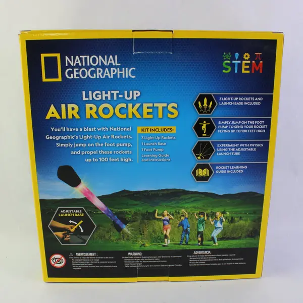 National Geographic Light-Up Air Rockets STEM Toy Foot Pump S110