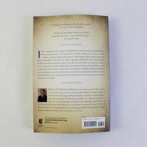 Who Wrote the Bible? by Richard Elliott Friedman 2019 Paperback Good