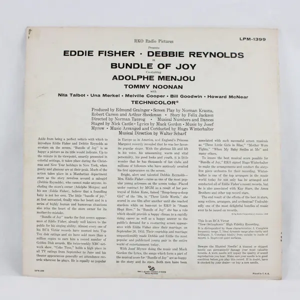 Eddie Fisher & Debbie Reynolds Bundle of Joy RCA Victor LPM-1399 12" Vinyl LP