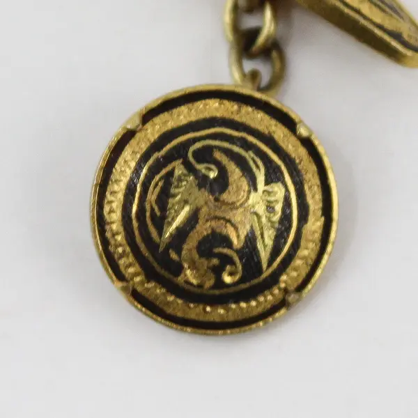 Vintage Gold-Painted Dragon Design Cufflinks