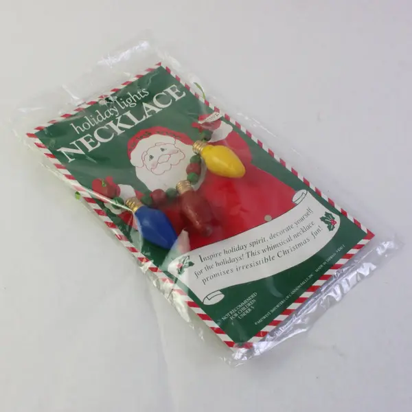 Lot of 2 Midwest Importers Holiday Lights Necklaces #3041-1
