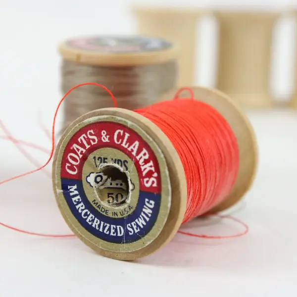 Lot of 11 Wooden Spools of Vintage Coats & Clark's Thread (8 empty)  