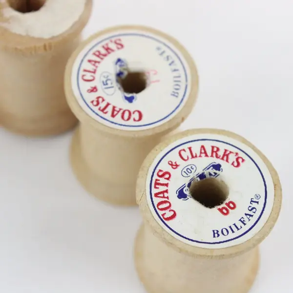 Lot of 11 Wooden Spools of Vintage Coats & Clark's Thread (8 empty)  