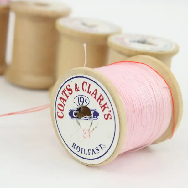 Lot of 11 Wooden Spools of Vintage Coats & Clark's Thread (8 empty)  