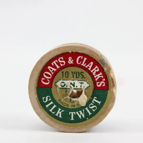 Lot of 4 Wooden Spools of Vintage Coats & Clark's Silk Twists (2 empty) 