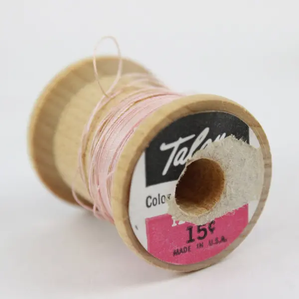 Lot of 5 Vintage Talon Sewing Thread Spools 1 Empty 4 Partial Thread Left