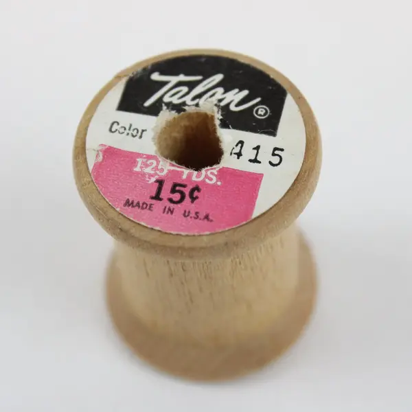 Lot of 5 Vintage Talon Sewing Thread Spools 1 Empty 4 Partial Thread Left