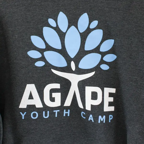 Port & Company AGAPE Youth Camp Dark Grey Crewneck Sweatshirt Men's XL