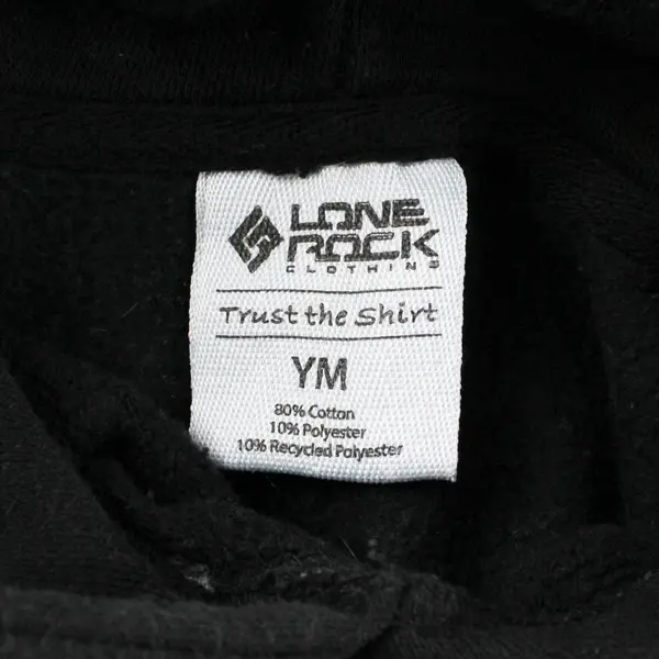 Lone Rock Clothing Black Hoodie Rainbow Octopus Oregon Coast Unisex YM 