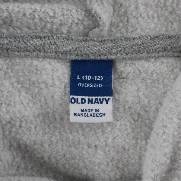 Old Navy Unisex Oversized Grey Hoodie Size Large (10-12)
