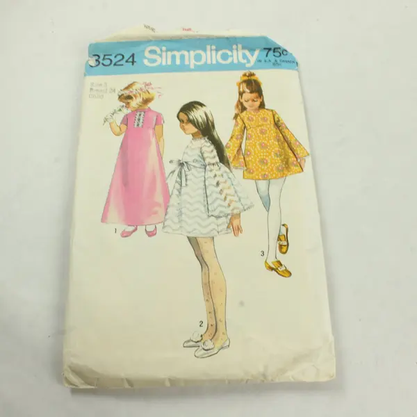 Lot of 4 Vintage Simplicity Child Sewing Patterns 7228 8474 5685 3524