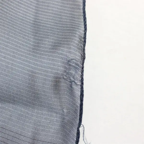 Sheer Shimmery Blue and Gray Striped Scarf 16"x64"