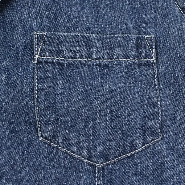 Ellemenno Womens Denim Vest Cotton Blue Button Up Size L