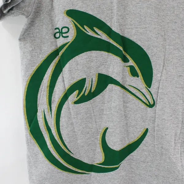 Le Moyne College Gray Short-Sleeved Dolphin Graphic T-Shirt Size S
