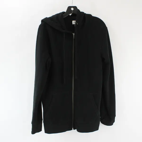 Goodfellow & Co Men's Black Full Zip Fleece Hoodie w/ Pockets Drawstring  Size S