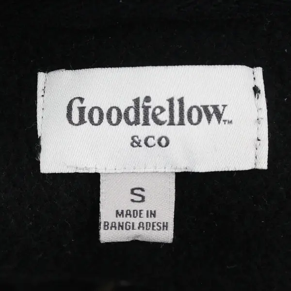 Goodfellow & Co Men's Black Full Zip Fleece Hoodie w/ Pockets Drawstring  Size S