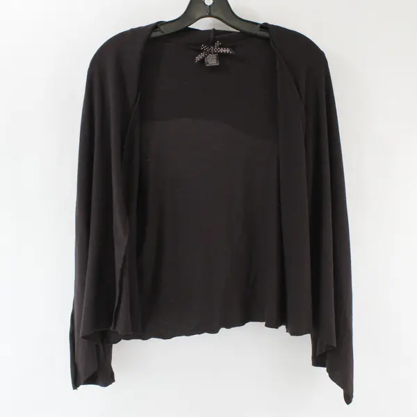 Hiatus Womens M Brown Open Front Draped Cardigan Sweater