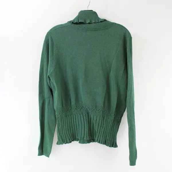 Kik It Studio Green Knit Turtleneck Sweater Women's Size L