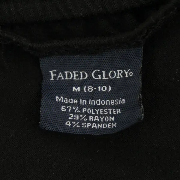 Faded Glory Black Midi V-Neck Dress with Waist Tie Size M