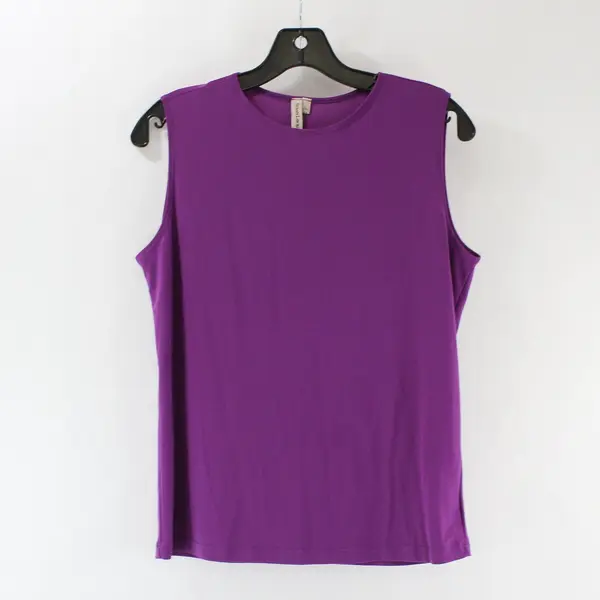 Susan Lawrence Purple High Neck Tank Top Women's L