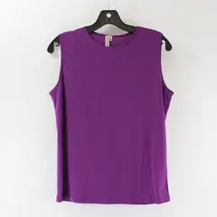 Susan Lawrence Purple High Neck Tank Top Women's L