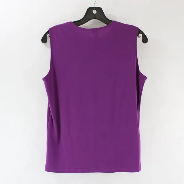 Susan Lawrence Purple High Neck Tank Top Women's L