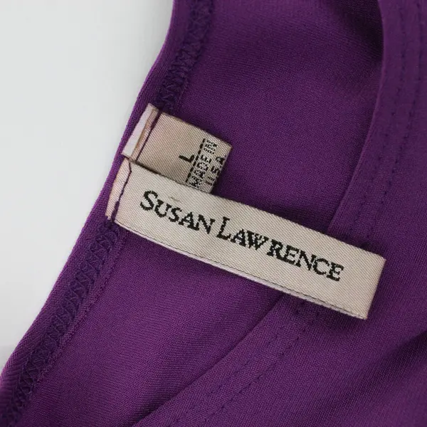 Susan Lawrence Purple High Neck Tank Top Women's L