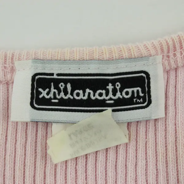 Xhilaration Light Pink Wide Strapped Ribbed Tank Top Women's L