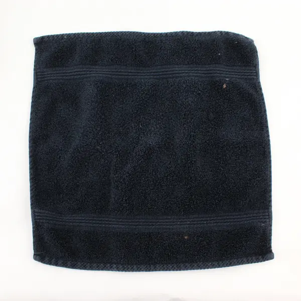 Lexington Lot of 3 Black Washcloth & Hand Towels Cotton Small/Medium