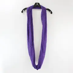 Purple Sheer Paisley Scroll Infinity Scarf