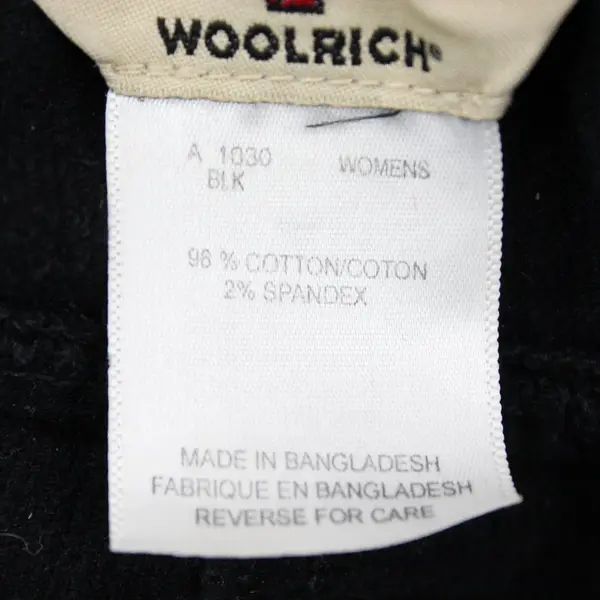 Woolrich Women’s  Corduroy Soft Comfort Black Pants