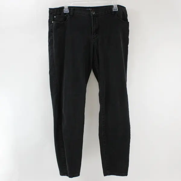 Red Blue Denim P3028C Black Mid Rise Skinny Jeans Women 15/16 Stretch