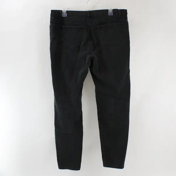 Red Blue Denim P3028C Black Mid Rise Skinny Jeans Women 15/16 Stretch