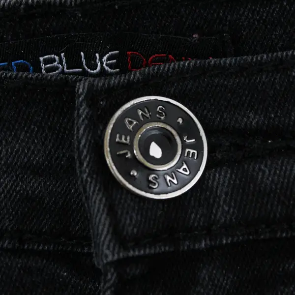 Red Blue Denim P3028C Black Mid Rise Skinny Jeans Women 15/16 Stretch
